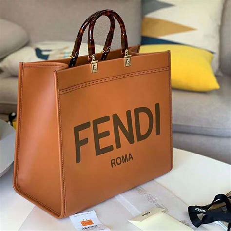 fendi brown tote bag|Fendi brown handbag.